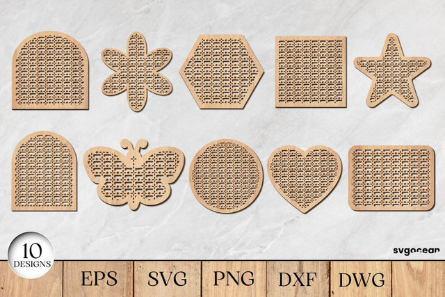 Rattan Coasters Laser Cut File SVG SvgOcean 