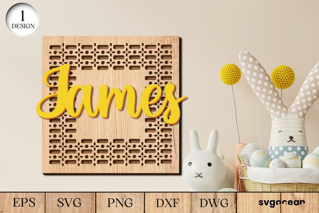 Rattan Sign Laser Cut File - So Fontsy