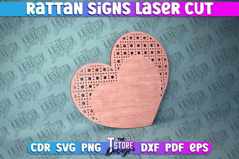 Rattan Sign Laser Cut | Laser Cut Design | CNC Files - So Fontsy