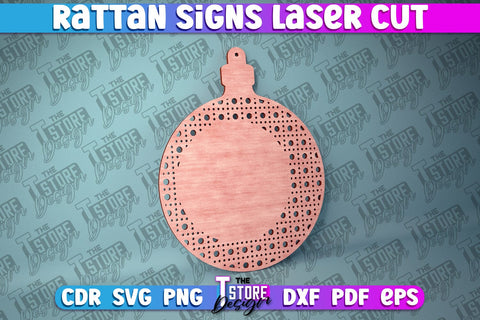 Rattan Sign Laser Cut | Laser Cut Design | CNC Files SVG The T Store Design 