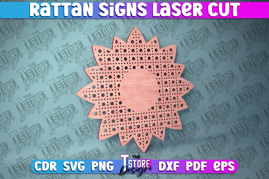 Rattan Sign Laser Cut | Laser Cut Design | CNC Files - So Fontsy