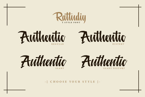 Rattudiy - Script Font Font twinletter 