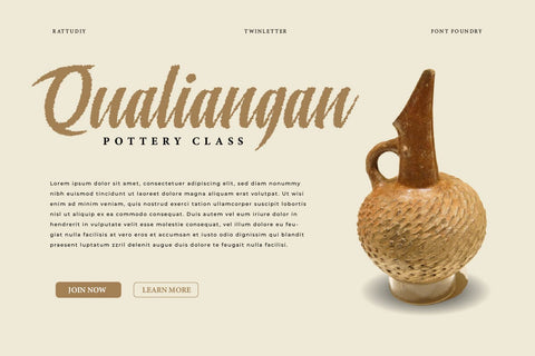 Rattudiy - Script Font Font twinletter 