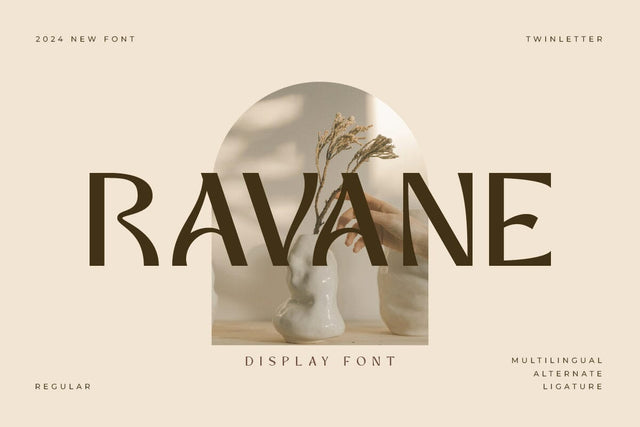 Ravane - Display Font Font twinletter 