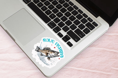 Rave fishing Sticker Design Sublimation Regulrcrative 