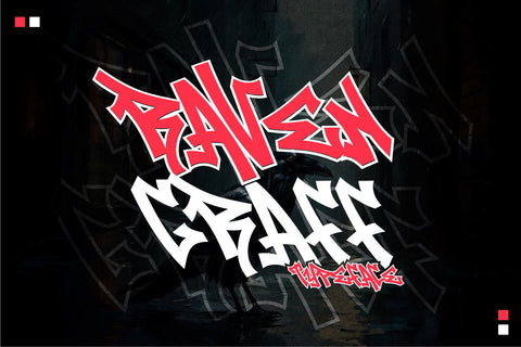 Raven Graff - Outlined Monoline Graffiti Font Font Mozzatype 