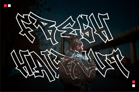 Raven Graff - Outlined Monoline Graffiti Font Font Mozzatype 