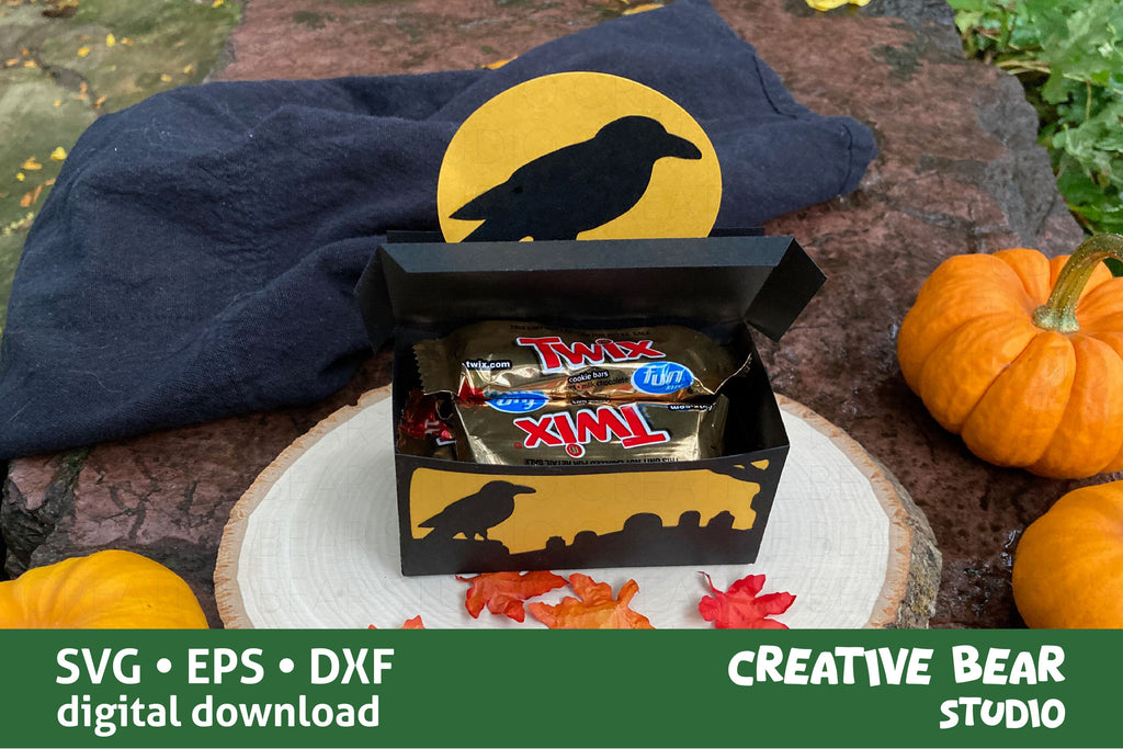 Raven Halloween Favor Treat Box - So Fontsy