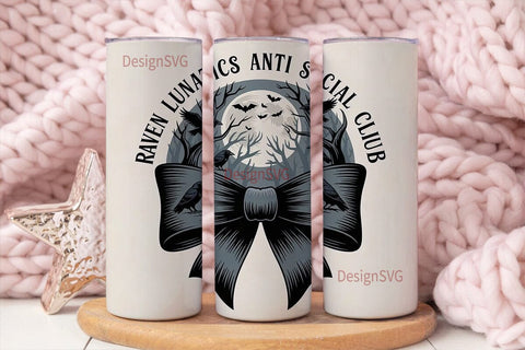 Raven Lunatics Tumbler Wrap Sublimation DesignSVG 