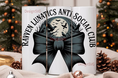 Raven Lunatics Tumbler Wrap Sublimation DesignSVG 