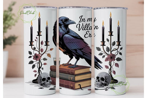 Raven Villain Era 20oz Tumbler Wrap Sublimation PixelChick 
