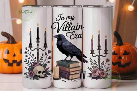 Raven Villain Era 20oz Tumbler Wrap Sublimation PixelChick 