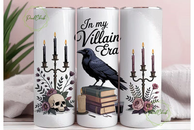 Raven Villain Era 20oz Tumbler Wrap Sublimation PixelChick 