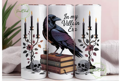 Raven Villain Era 20oz Tumbler Wrap Sublimation PixelChick 