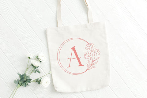 Ravina Monogram Font | Elegant Floral Alphabet with SVG Bonus Font AnningArts Design 