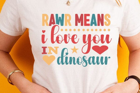 Rawr Means i love you in dinosaur SVG Angelina750 