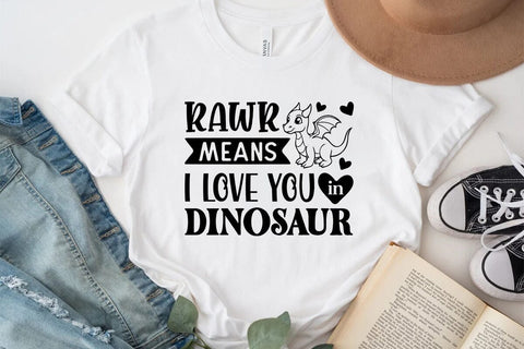 Rawr Means i love you in dinosaur SVG Angelina750 