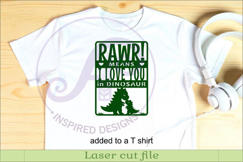 RAWR Means I Love You in Dinosaur SVG Sign. Cute Dinosaur SVG APInspireddesigns 