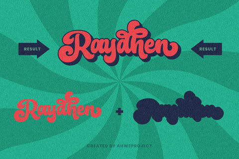 Raydhen - Retro Script Display Font ahweproject 