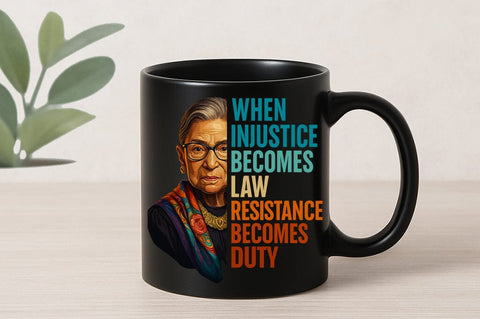 RBG Quote SVG Injustice Becomes Law Resistance Duty Cut File SVG BillahCrafts 