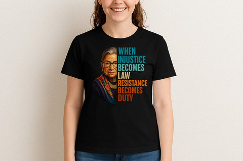 RBG Quote SVG Injustice Becomes Law Resistance Duty Cut File SVG BillahCrafts 