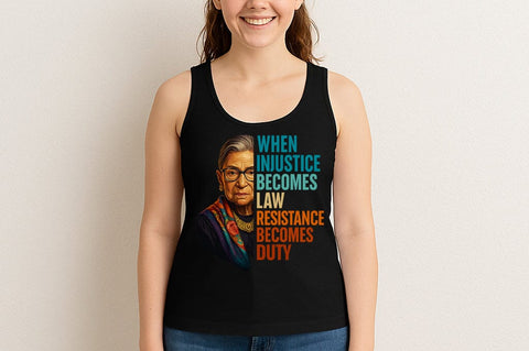 RBG Quote SVG Injustice Becomes Law Resistance Duty Cut File SVG BillahCrafts 