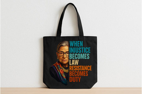 RBG Quote SVG Injustice Becomes Law Resistance Duty Cut File SVG BillahCrafts 