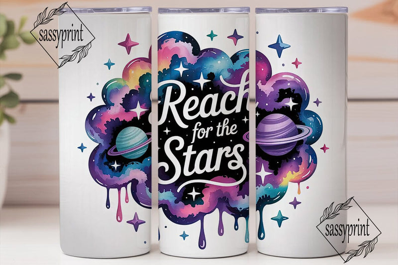 Reach for the Stars Tumbler Wrap Sublimation sassyprint 