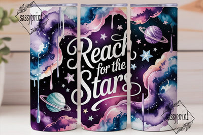 Reach for the Stars Tumbler Wrap Sublimation sassyprint 