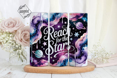 Reach for the Stars Tumbler Wrap Sublimation sassyprint 