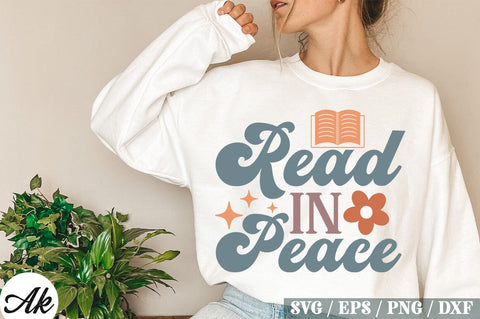 Read in Peace Retro Design SVG akazaddesign 
