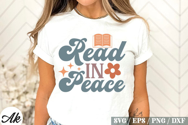 Read in Peace Retro Design SVG akazaddesign 
