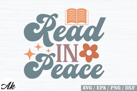 Read in Peace Retro Design SVG akazaddesign 