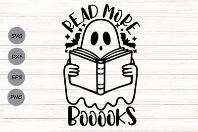Read More Booooks| Ghost Reading SVG Cutting Files. SVG CosmosFineArt 