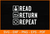 Read Return Repeat Svg File - So Fontsy