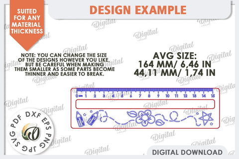Reading Aid With Ruler Laser Cut. Kids Wooden Ruler SVG SVG Evgenyia Guschina 
