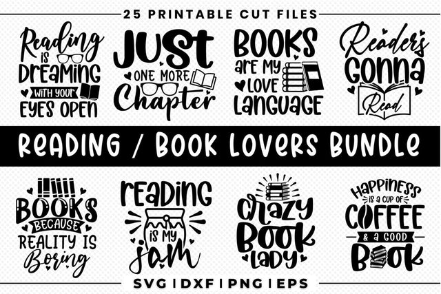 Reading / Book Lovers SVG Bundle SVG CraftLabSVG 