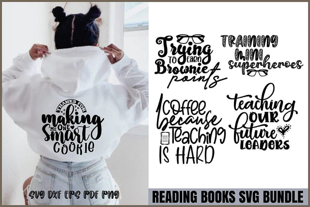Reading Book SVG Bundle SVG orpitasn 