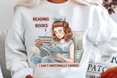 Reading Books I can't Emotionally Handle Sublimation T-Shirt Sublimation Regulrcrative 