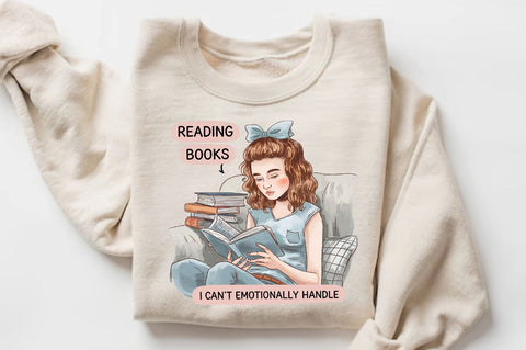 Reading Books I can't Emotionally Handle Sublimation T-Shirt Sublimation Regulrcrative 