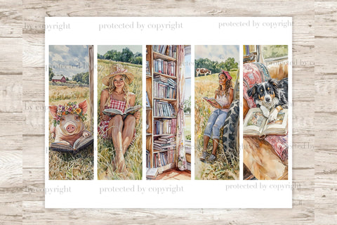 Reading Farm Animals Bookmarks | Summer Reading Accessories SVG GlamArtZhanna 