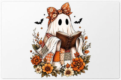 Reading Ghost PNG Cute Halloween Book Lover Digital Download SVG BillahCrafts 