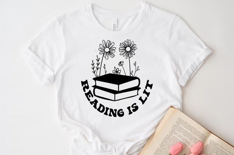 Reading is lit, Book Lover SVG SVG FiveStarCrafting 