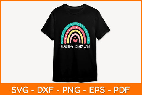 Reading Is My Jam Cute Rainbow Svg File SVG artprintfile 