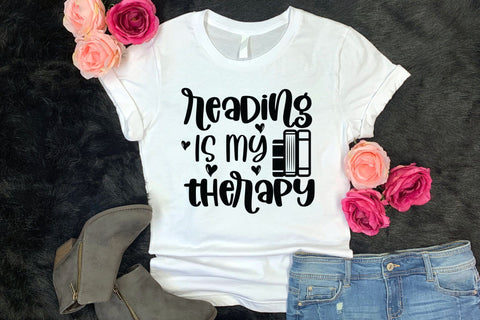 Reading is My Therapy, Book Lovers SVG SVG CraftLabSVG 