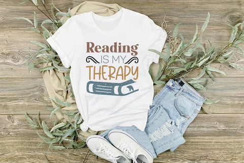 Reading is my therapy SVG Angelina750 