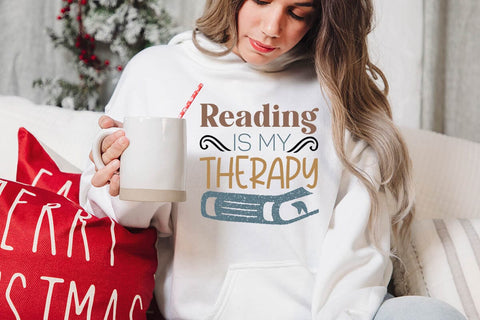 Reading is my therapy SVG Angelina750 