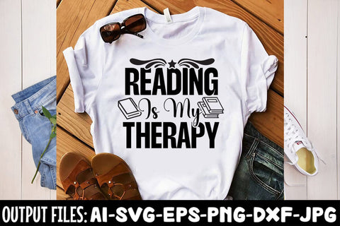 Reading Is My Therapy svg design SVG Rafiqul20606 