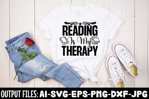 Reading Is My Therapy svg design SVG Rafiqul20606 