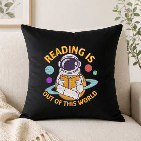 Reading Is Out of This World Astronaut Machine Embroidery Design – Space Reading Embroidery File Embroidery/Applique DESIGNS PatternFeed8 